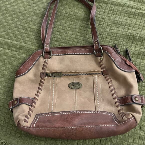 B.O.C. Born Concepts Womens Oakley Brown Faux Leather Satchel Handbag - Picture 8 of 12